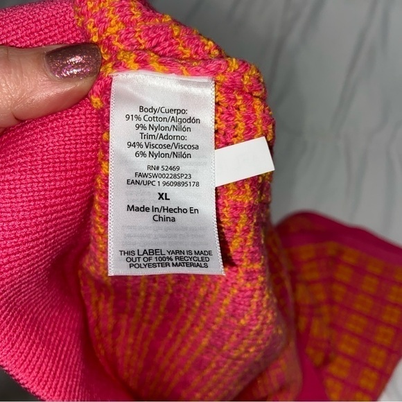 NWT Free Assembly Women's Tweed Mini Sweater Skirt Hot Pink Size XL - Picture 6 of 8